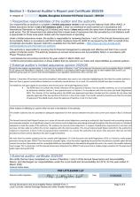 External Auditor Report and Certificate 2025-26